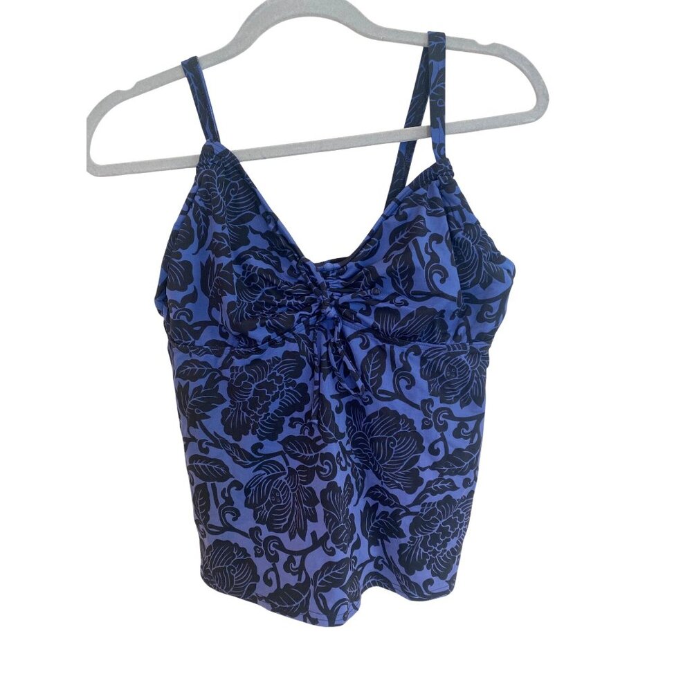 Lands’ End Tankini Blue Floral women’s 8D underwire bra - Picture 2 of 8